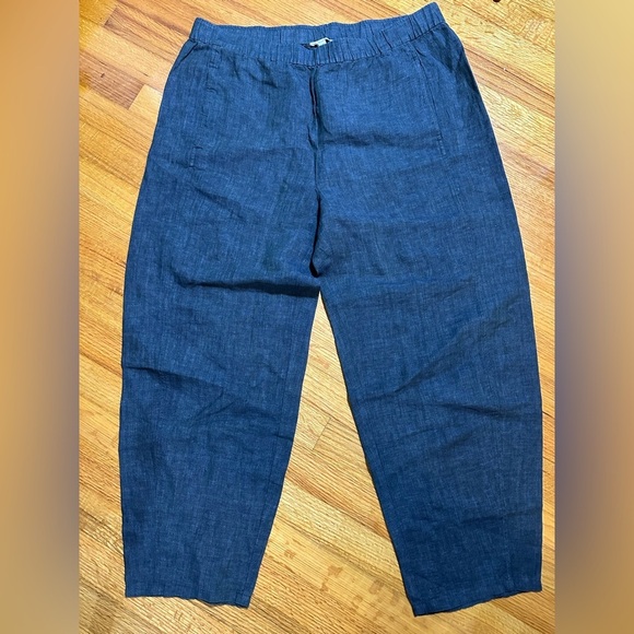 Eileen Fisher Organic Linen Pant size L (I 9 - Picture 3 of 12